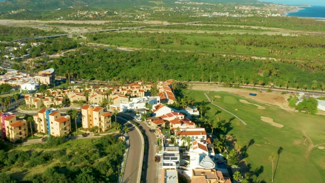 SAN JOSE DEL CABO BCS MEXICO-2021: Residential Area and Golf Course Aerial Pan