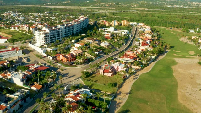 SAN JOSE DEL CABO BCS MEXICO-2021: Residential Neighborhood and Golf Course Aerial Pan