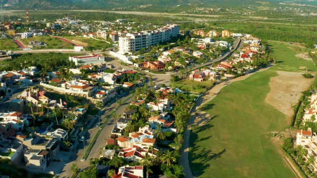 SAN JOSE DEL CABO BCS MEXICO-2021: Cars Moving Through Suburban Residential Streets
