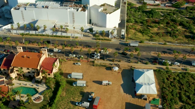 SAN JOSE DEL CABO BCS MEXICO-2021: Residential Neighborhood with Road and Buildings From Above