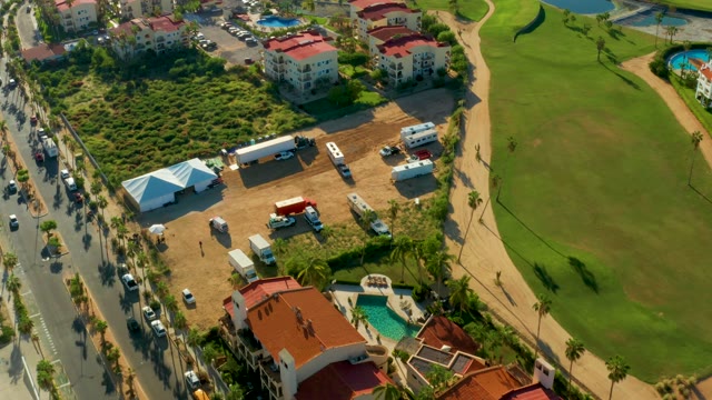 SAN JOSE DEL CABO BCS MEXICO-2021: Residential Area with Road and Green Field From Above