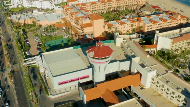 SAN JOSE DEL CABO BCS MEXICO-2021: Coastal Buildings and Street From Above