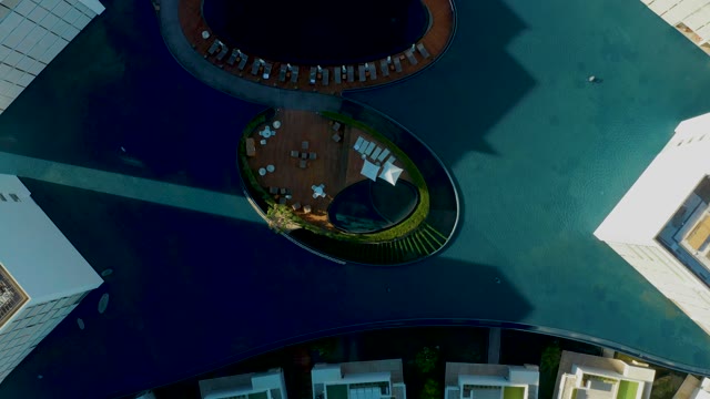 SAN JOSE DEL CABO BCS MEXICO-2021: Modern Pool Complex with Circular Pools and Lounge Chairs