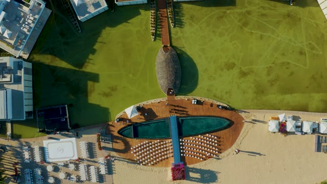 SAN JOSE DEL CABO BCS MEXICO-2021: People Departing a Resort Pool and Beach