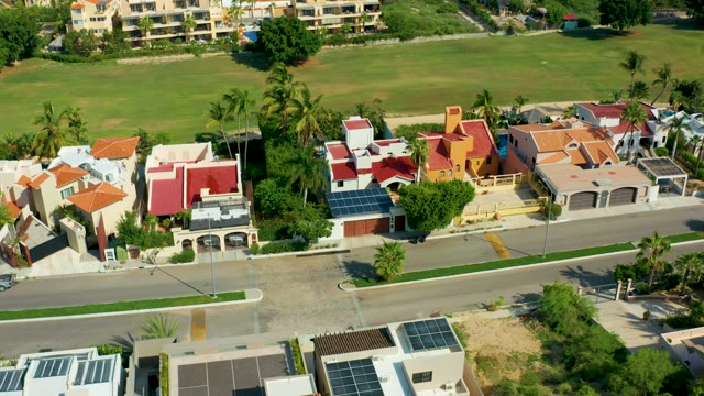 SAN JOSE DEL CABO BCS MEXICO-2021: Residential Neighborhood with Car on Road