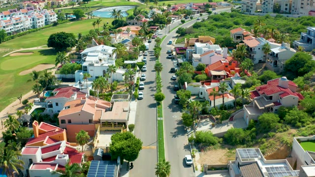 SAN JOSE DEL CABO BCS MEXICO-2021: Residential Neighborhood with Golf Course and Street