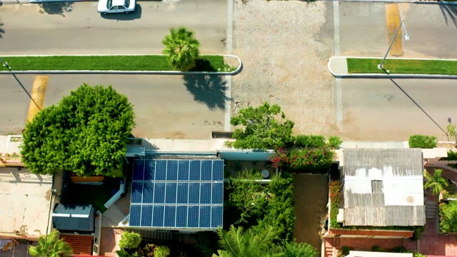 SAN JOSE DEL CABO BCS MEXICO-2021: Car Traveling on Residential Street From Overhead