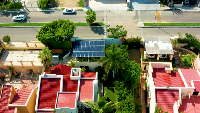 SAN JOSE DEL CABO BCS MEXICO-2021: Residential Neighborhood with Car Departing
