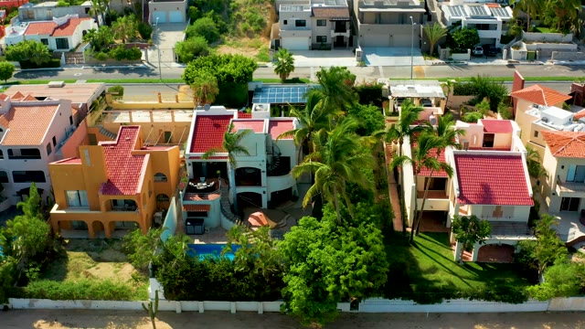 SAN JOSE DEL CABO BCS MEXICO-2021: Residential Neighborhood with Pools and Palm Trees