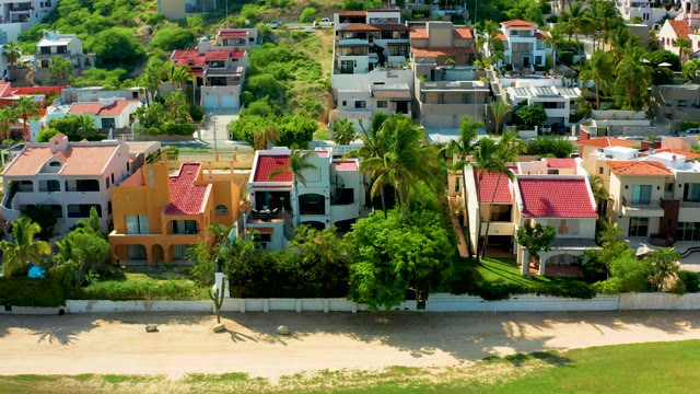 SAN JOSE DEL CABO BCS MEXICO-2021: Coastal Residential Area with Sandy Beach and Greenery