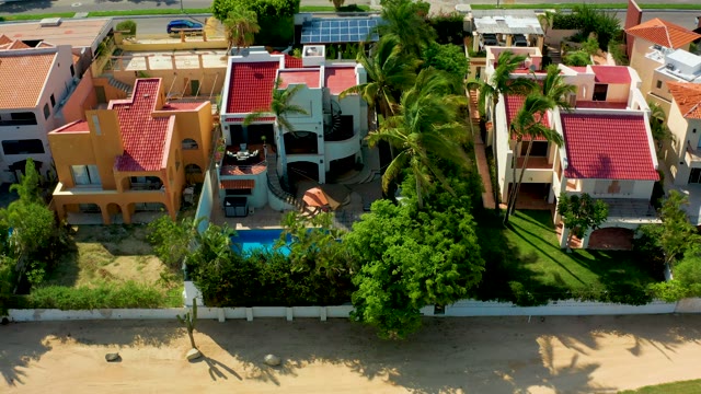 SAN JOSE DEL CABO BCS MEXICO-2021: Beachfront Residential Complex with Pool and Palm Trees