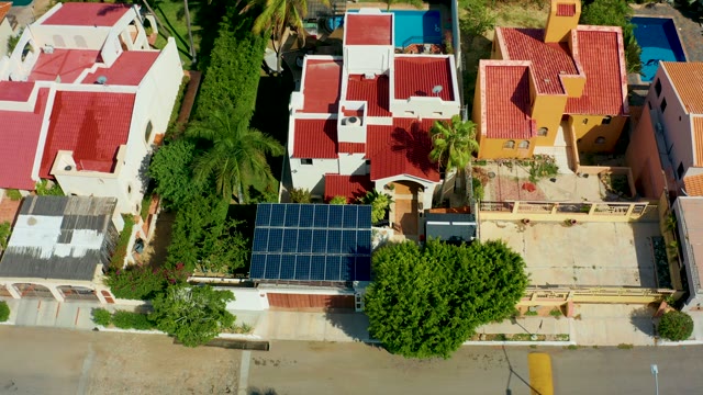SAN JOSE DEL CABO BCS MEXICO-2021: Residential Neighborhood with Swaying Palm Tree