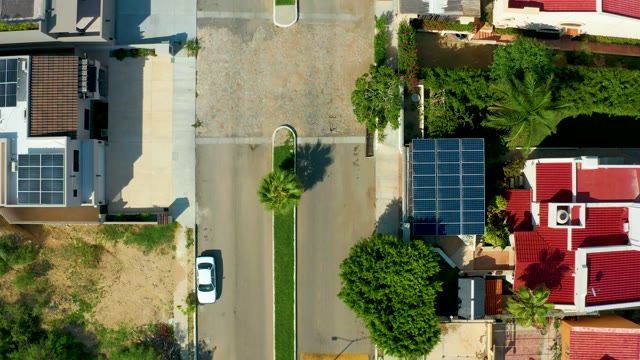 SAN JOSE DEL CABO BCS MEXICO-2021: Shifting Shadows on a Residential Neighborhood Street