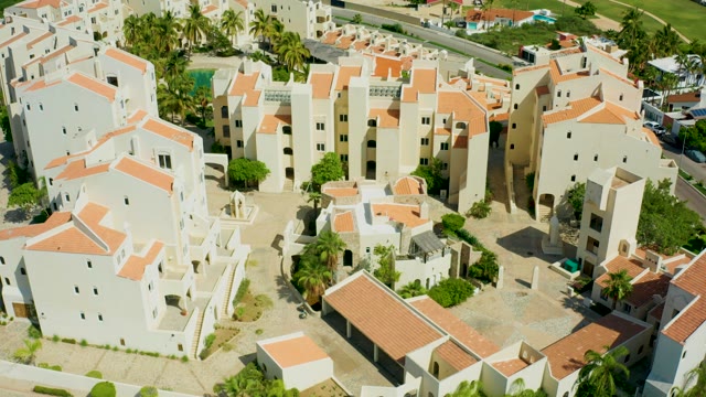 SAN JOSE DEL CABO BCS MEXICO-2021: Residential Complex with White Buildings and Terracotta Roofs