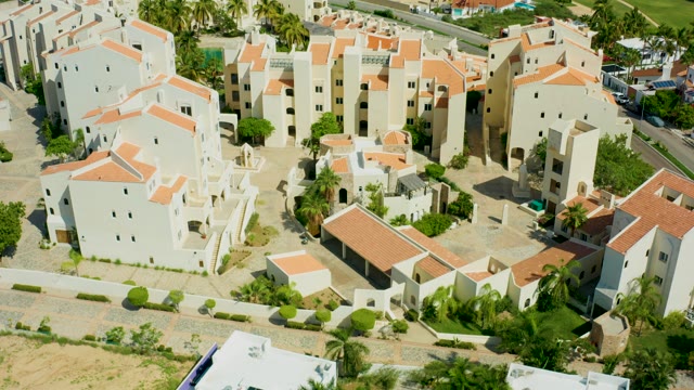 SAN JOSE DEL CABO BCS MEXICO-2021: Residential Complex with White Buildings and Red Roofs
