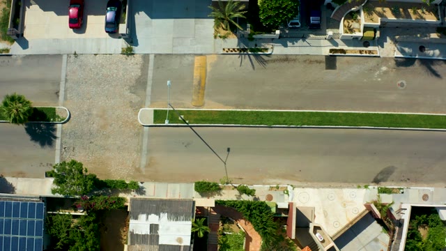 SAN JOSE DEL CABO BCS MEXICO-2021: Overhead View of Urban Street Traffic