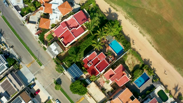 SAN JOSE DEL CABO BCS MEXICO-2021: Residential Street Near Beach with Moving Cars