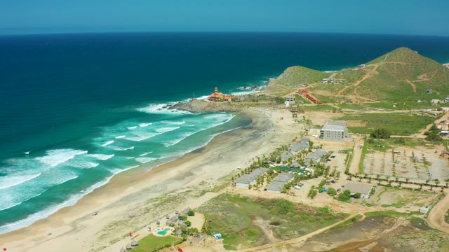 CERRITOS BEACH BCS MEXICO-2021: Coastal Beach with Changing Sky and Rolling Waves