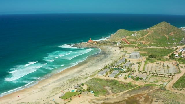 CERRITOS BEACH BCS MEXICO-2021: Ocean Waves Rolling Onto Sandy Shore