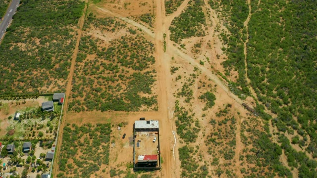 CERRITOS BEACH BCS MEXICO-2021: Arid Field with Intersecting Dirt Roads