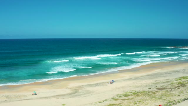 CERRITOS BEACH BCS MEXICO-2021: Beach with People and Objects Changing on Shore