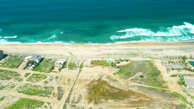 CERRITOS BEACH BCS MEXICO-2021: Beach and Ocean Waves in Aerial Motion