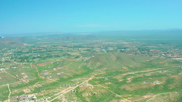 CERRITOS BEACH BCS MEXICO-2021: Rural Fields and Rolling Hills From Above