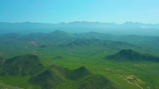 CERRITOS BEACH BCS MEXICO-2021: Rolling Green Hills and Valley with Winding Road