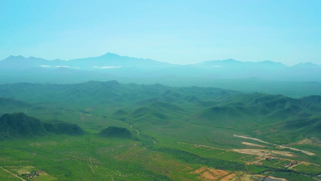 CERRITOS BEACH BCS MEXICO-2021: Clouds Drifting Over Mountainous Valley