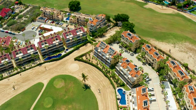 SAN JOSE DEL CABO BCS MEXICO-2021: Residential Complex and Golf Course with Moving Vehicles