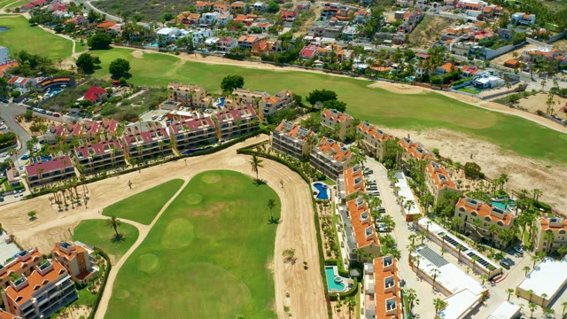 SAN JOSE DEL CABO BCS MEXICO-2021: Golf Course and Residential Buildings Aerial Pan