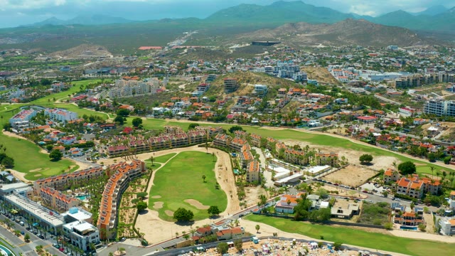 SAN JOSE DEL CABO BCS MEXICO-2021: Residential Area with Golf Course and Distant Hills