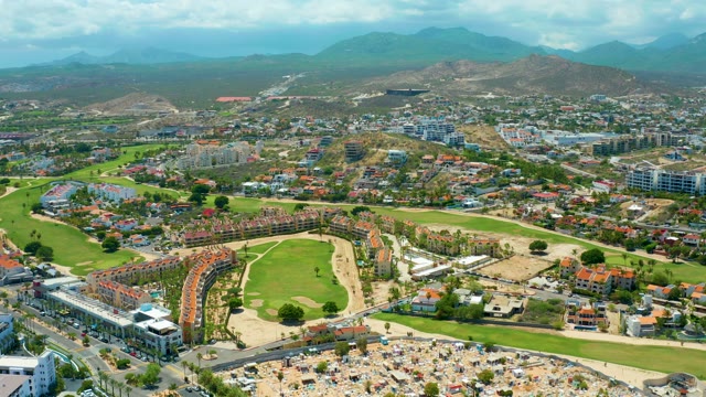 SAN JOSE DEL CABO BCS MEXICO-2021: Coastal Resort, Golf Course, and Beach Aerial Pan