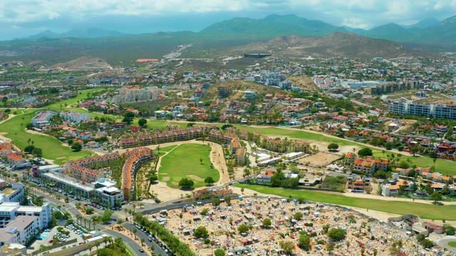 SAN JOSE DEL CABO BCS MEXICO-2021: Residential Neighborhood with Golf Course and Mountain Backdrop