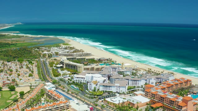 SAN JOSE DEL CABO BCS MEXICO-2021: Tide Receding on Coastal Lagoon and Beach