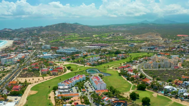 SAN JOSE DEL CABO BCS MEXICO-2021: Coastal Resort and Golf Course with Shifting Clouds