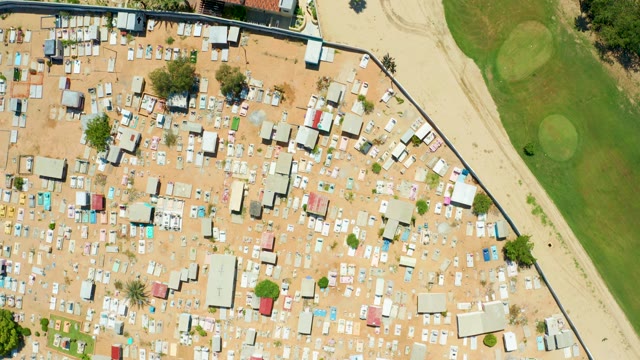 SAN JOSE DEL CABO BCS MEXICO-2021: Densely Packed Residential Area with Red-Roofed Building