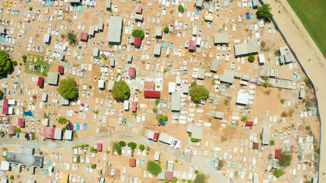 SAN JOSE DEL CABO BCS MEXICO-2021: Densely Packed Informal Settlement with Scattered Trees and Road