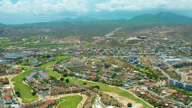 SAN JOSE DEL CABO BCS MEXICO-2021: Clouds Moving Over Golf Course and Suburbs