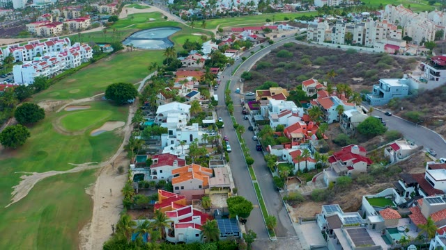 SAN JOSE DEL CABO BCS MEXICO-2021: Residential Neighborhood Next to Golf Course Overhead