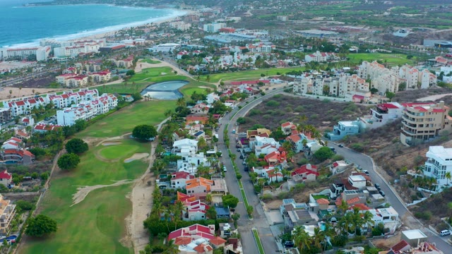 SAN JOSE DEL CABO BCS MEXICO-2021: Golf Course and Residential Area Near the Coast
