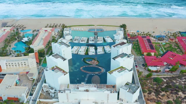 SAN JOSE DEL CABO BCS MEXICO-2021: Resort Buildings Transforming with Pool and Ocean View