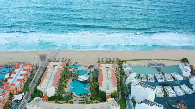 SAN JOSE DEL CABO BCS MEXICO-2021: Coastal Resort with Pools and Ocean Shore