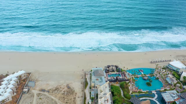 SAN JOSE DEL CABO BCS MEXICO-2021: Beachfront Resort with Ocean Waves and Swimming Pools