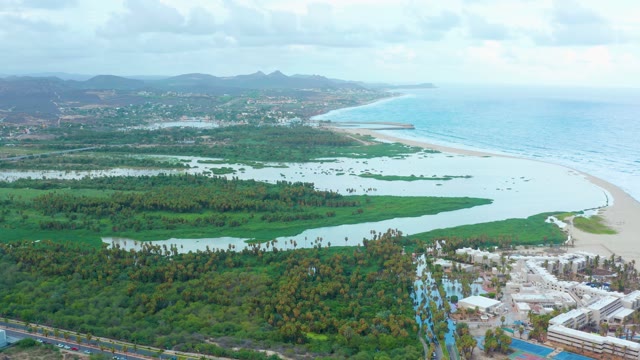 SAN JOSE DEL CABO BCS MEXICO-2021: Coastal Lagoon and Beach with Shifting Light