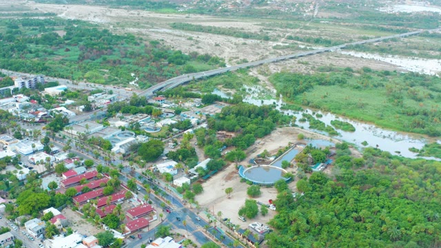 SAN JOSE DEL CABO BCS MEXICO-2021: Rising River Floods Roads and Surrounding Areas