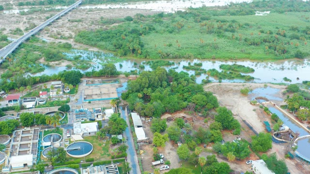 SAN JOSE DEL CABO BCS MEXICO-2021: Water Treatment Plant with Flowing Water Channels