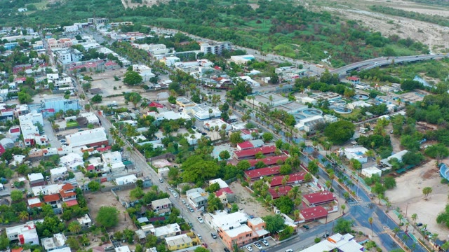SAN JOSE DEL CABO BCS MEXICO-2021: Drone Flight over Suburban Homes and Streets