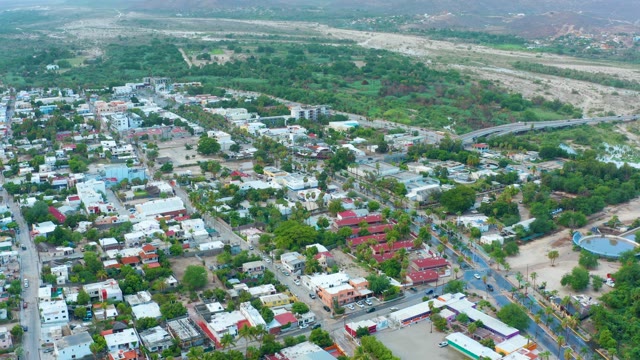 SAN JOSE DEL CABO BCS MEXICO-2021: Town with Dry Riverbed and Greenery
