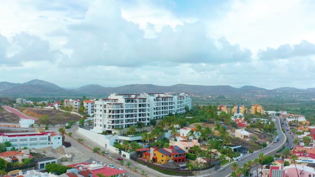 SAN JOSE DEL CABO BCS MEXICO-2021: Residential Area with White Apartment Building From Above